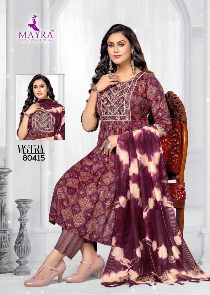 Vastra Vol 2 By Mayra Naira Cut Capsuil Printed Kurti With Bottom Dupatta Wholesale Market In Surat
